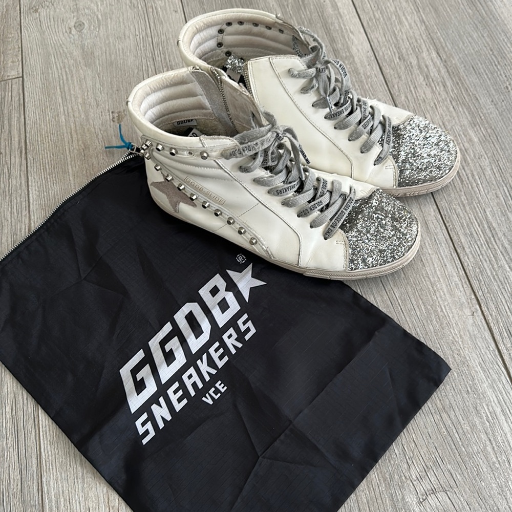 Golden Goose pre-owned Slide Leather High-Top Sneaker